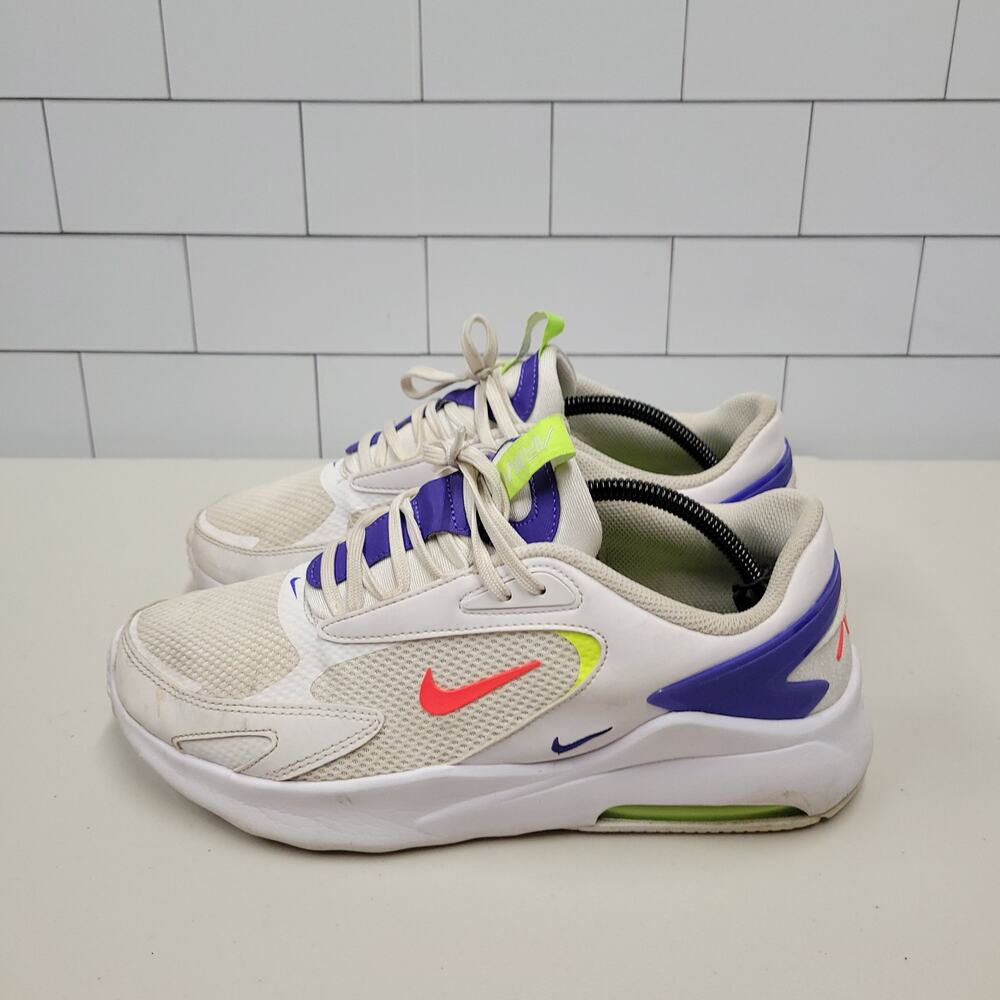 Nike Air Max Bolt CU4151-103 Mens Size 10 White Volt Purple Running Shoes